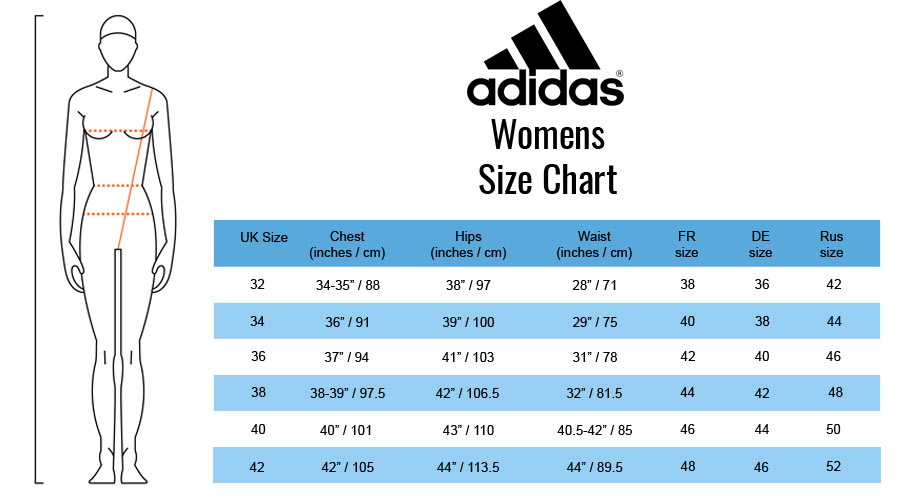 adidas swimsuit size chart